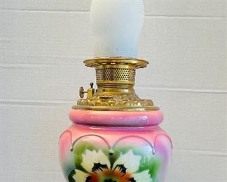83_____ $60 
Victorian oil lamp  • 23 x 6
brass candelabra  • 17" x 12"