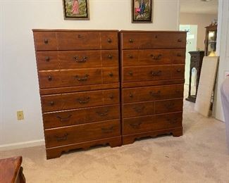 97_____ $195 
Pair of matching chest drawers modern press wood  • 54"T x 34"x 16"D
