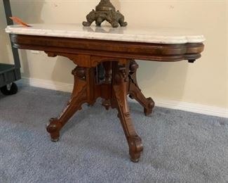 $295 Eastlake marble top table 