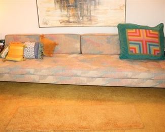 sofa, MCM, accent pillows, couch