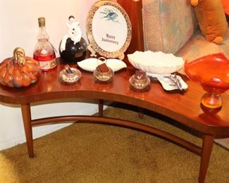 occasional table, side table, accent table, decorative items, figurine, pumpkin