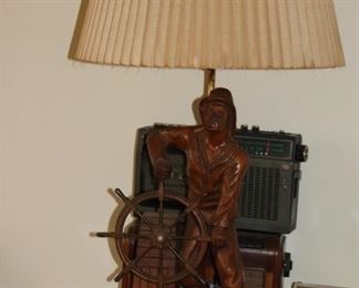 Lamp, Nautical, carving, figurine, lighting