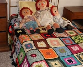 Twin Bed, headboard, Raggedy Ann