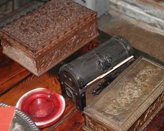 decorative boxes, small casket, chest, trinket box