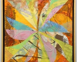 Gerome Kamrowski Impasto on canvas, titled "Windwheel"