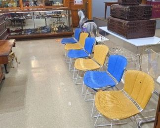 Bertoia Side Chairs, Faux Alligator Luggage Set, Allan Herschel Carousel Horse, etc