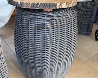 Outdoor Wicker Side Table 
