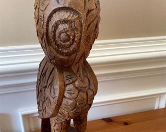 Carved Wood Owl