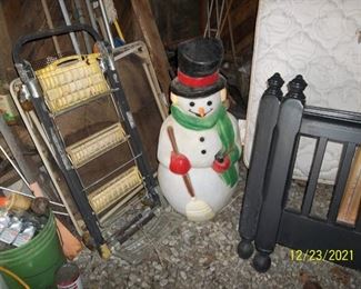 Vintage snowman blow mold!
