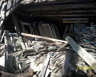 wood, trim, another fireplace mantle, more old doors