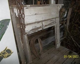 wonderful old fireplace mantle