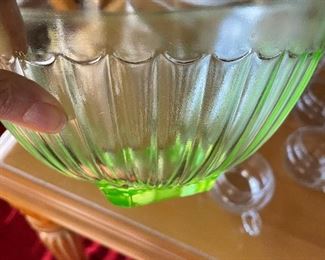 Uranium glass mixing bowl