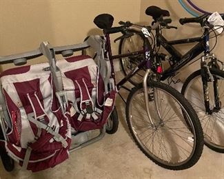 Twin stroller, Roadmaster & MGX 21 speed bikes