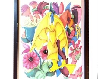 Lot 052
W. Michael Winston "The Garden Watcher" Signed Original