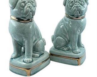 Lot 084
Pug Figurine Book Ends, Andrea by Sedak