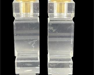 Lot 092
Vintage Acrylic Block Candlesticks