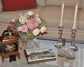 Lovely Home Decor includes Val St Lambert Crystal Candlesticks and Much More