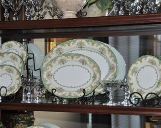 Antique  Noritake China, "Eltovar" Includes, 11 Salad Plates, 10 Bread, one 12" and one 16" Platter, one 12" Vegetable Bowl, Gravy Boat, Creamer and Covered Sugar. All Sold Separately 