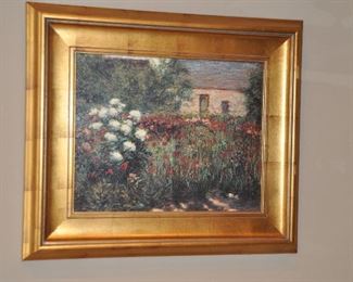 Beautifully Framed Acrylic on Board "Garden" Art, 29" x 25"