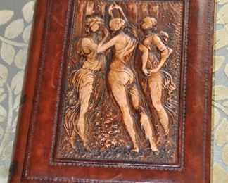 Gorgeous Italian Leather Bound Album/Scrap Book, Embossed
