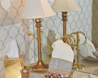 More Wonderful Home Decor Including a 23.5" Gold Candlestick Lamp