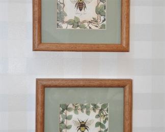 Adorable 9" x 9" "Honey and Bumble Bee Prints