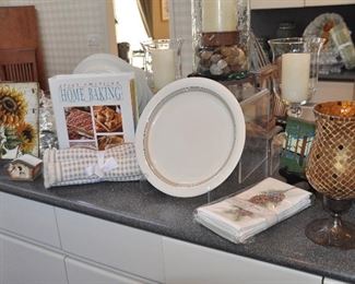 More Great Decor, Cookbooks, Linens, Serving Platters and a Large Arabia of Finland Large Platter (Sold Separately)