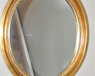 Vintage Oval La Barge Mirror, Made in Michigan, 23" x 19"