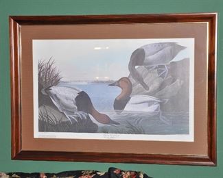 "The Canvas Back Duck" Offset Reproduction by R.R. Donnelley and Sons Co. From an Original Print in Audubon, "The Birds of America".  Engraved Printed and Colored by R. Harwell 1836, 25" x 35"