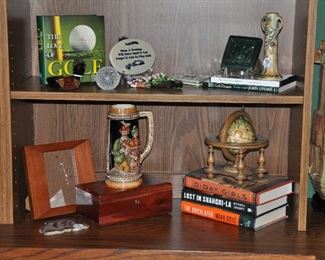 Golf Decor, Books, Weller Vase, Lane Salesmen Sample Box and Much More!
