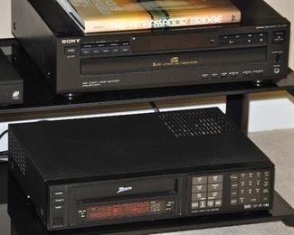 Sony 5 Disc Automatic Loading Disc System CDP-C325 and a Zenith VHS Hi Fi