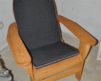 Adirondack Chair Includes Removable Navy  Cushion