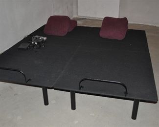 Like New Adjustable Bed Base Split King Size by Reverie (Two Twins)  with Dual Remote Controls!