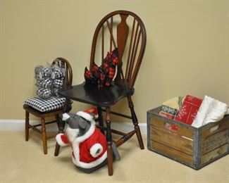 Child's and Adults Windsor Chairs Perfect for Holiday Decorating!