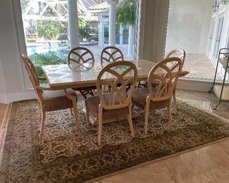 14- NOW $250 was $500 Century Birch dining set (with leaves same size as the other set) only 6 chairs included here. 