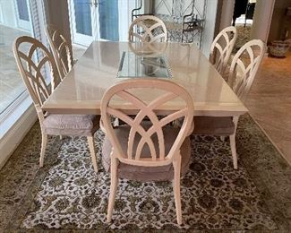 14- NOW $250 was  $500 Century Birch dining set (with leaves same size as the other set) only 6 chairs included here. 