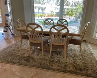 14- NOW $250 was $500 Century Birch dining set (with leaves same size as the other set) only 6 chairs included here. 