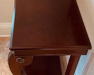 19-NOW $75 WAS  $150 Mahogany Console  • 34high 32wide 14deep 