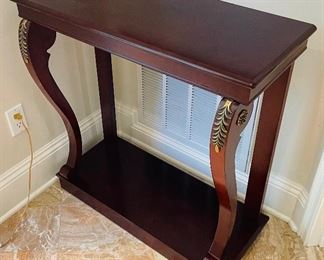 19- NOW $75 WAS $150 Mahogany Console  • 34high 32wide 14deep 