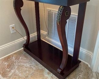 19- NOW $75 WAS $150 Mahogany Console  • 34high 32wide 14deep 