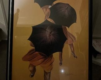 Vintage POSTER : ART: PARAPLUIE - REVEL by CAPPIELLO - FRAMED