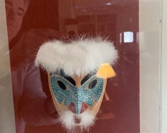 Hand made terra cotta tribal mask…
Cathy Schick, “Winter Storm Man Mask.” from Stonington Gallery (Seattle) 