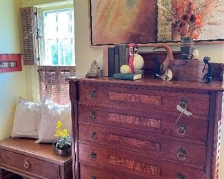 Classic antique Arts & Crafts
Side lock bureau/chest
East Lake cedar trunk