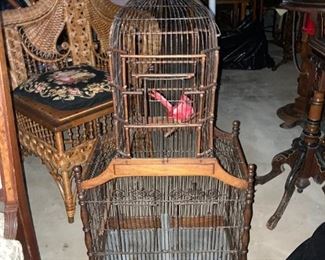 . . . Victorian wood bird cage