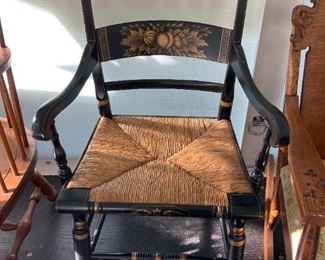 . . . one of a matching pair of Hitchcock chairs