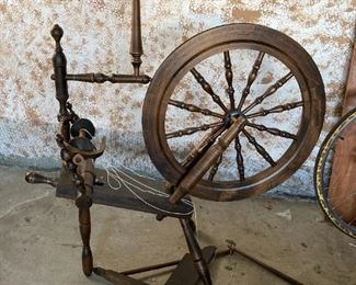 . . . an antique spinning wheel