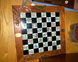 . . .. look at this!  a beautiful chess/checker board