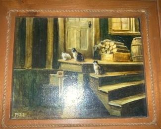 . . . . cats oil painting