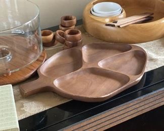 Wooden serving dishes