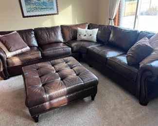 Barnhardt Leather Sectional 